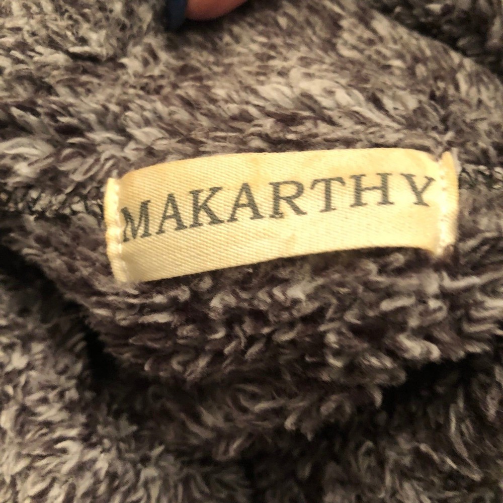 MAKARTHY SIZE LARGE GRAY SHERPA ZIP FRONT VEST