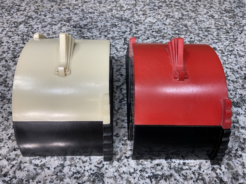 (2) 1930s Art Deco Bakelite Plastic Cleopatra Beauty Boxes