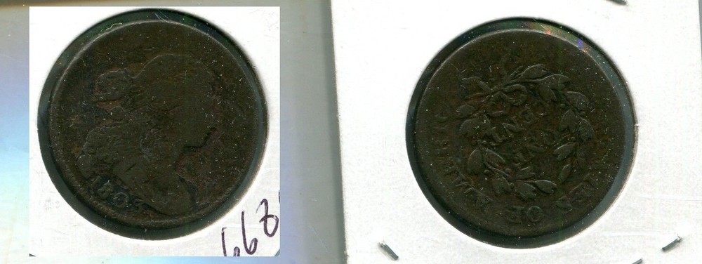 1803 DRAPED BUST LARGE CENT TYPE COIN VG 6680R