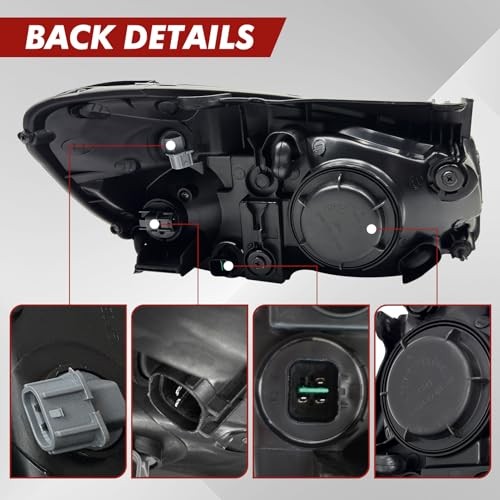 Headlight Assembly Compatible with 2007 2008 2009 Kia Spectra Driver Left Side