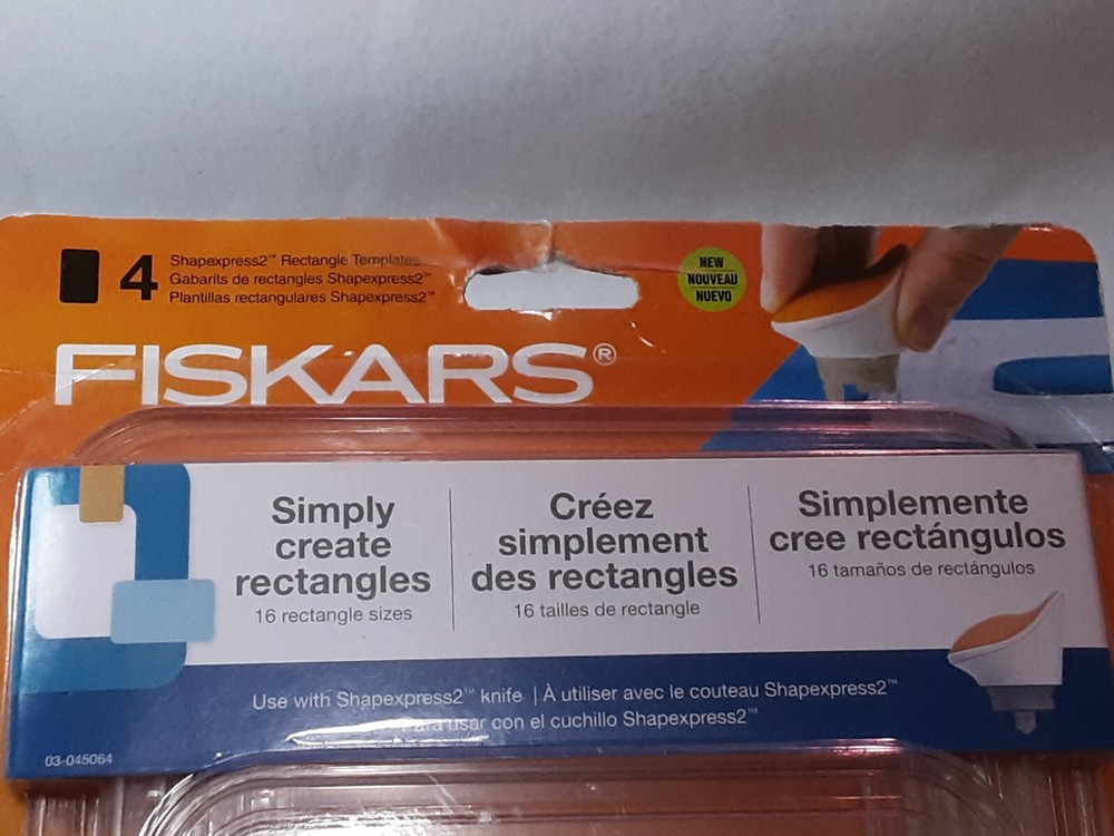 Fiskars Shapexpress 2 Rectangle Templates use w/shapexpress knife NOT included