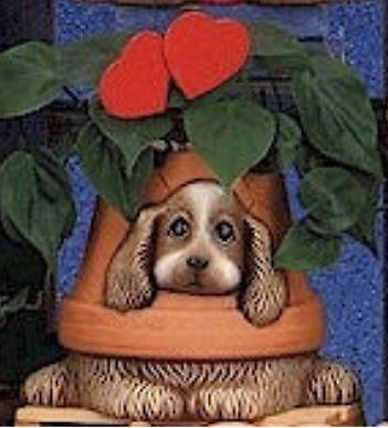 Ceramic Bisque~~ Ready to Paint~~ Cocker Spaniel Planter "Large"