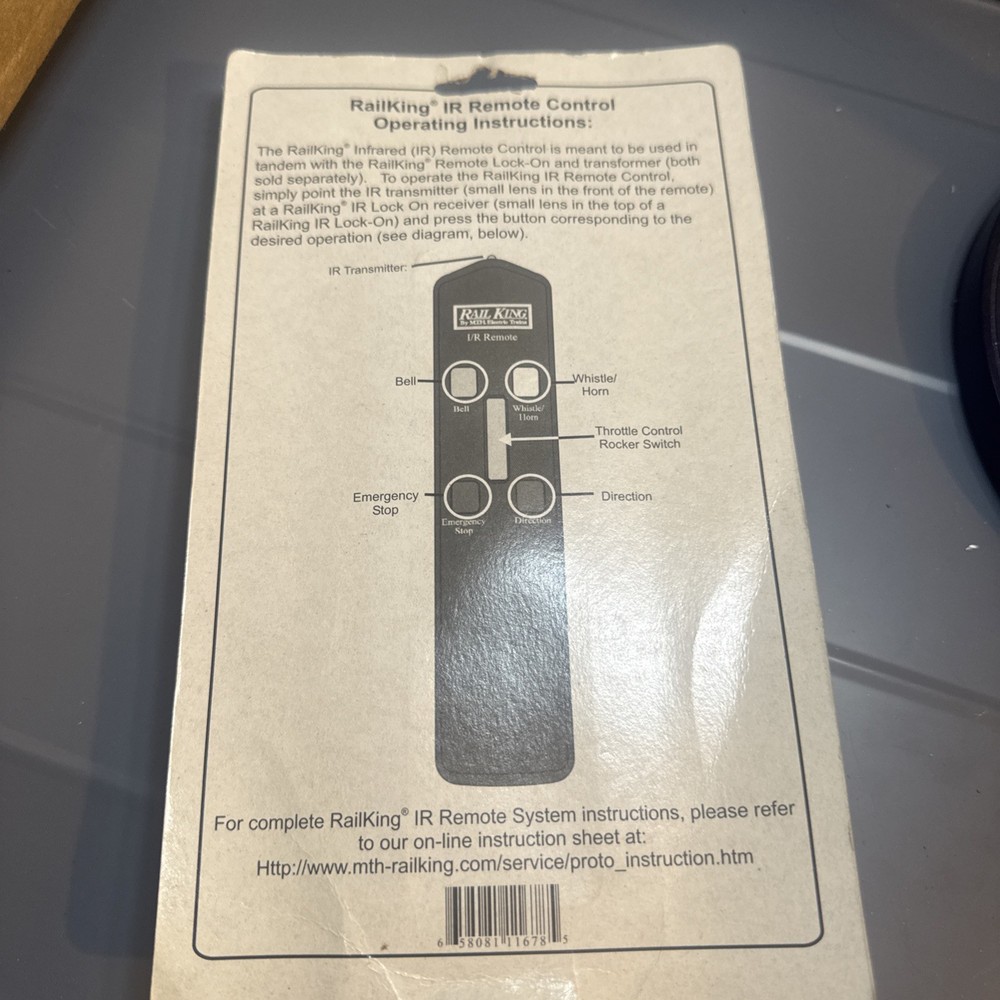 MTH 50-1011 RailKing IR Remote Control EX