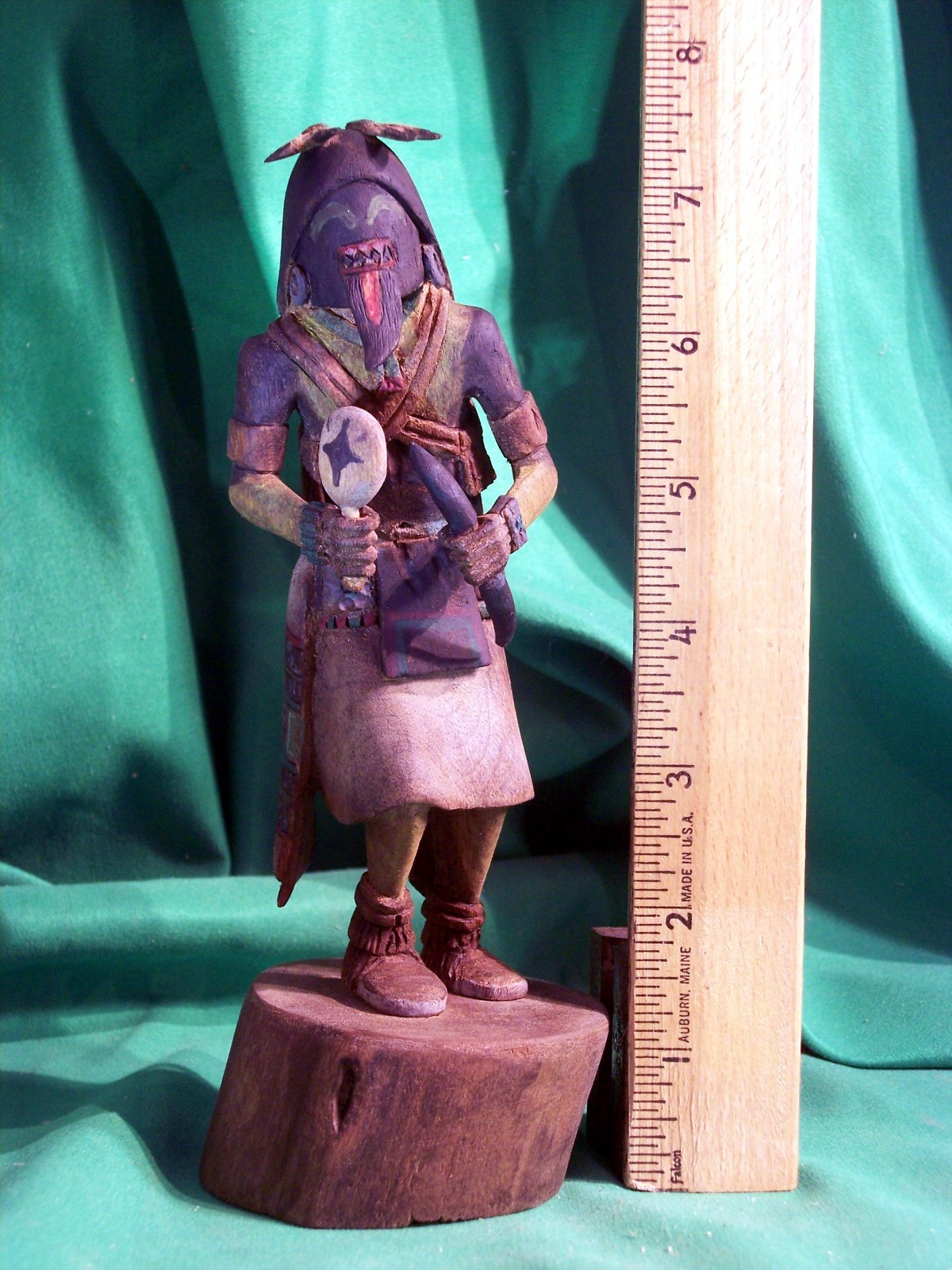 Hopi Kachina Doll - Chakwaina Kachina by Elgean Joshevama - Dark & Mysterious!