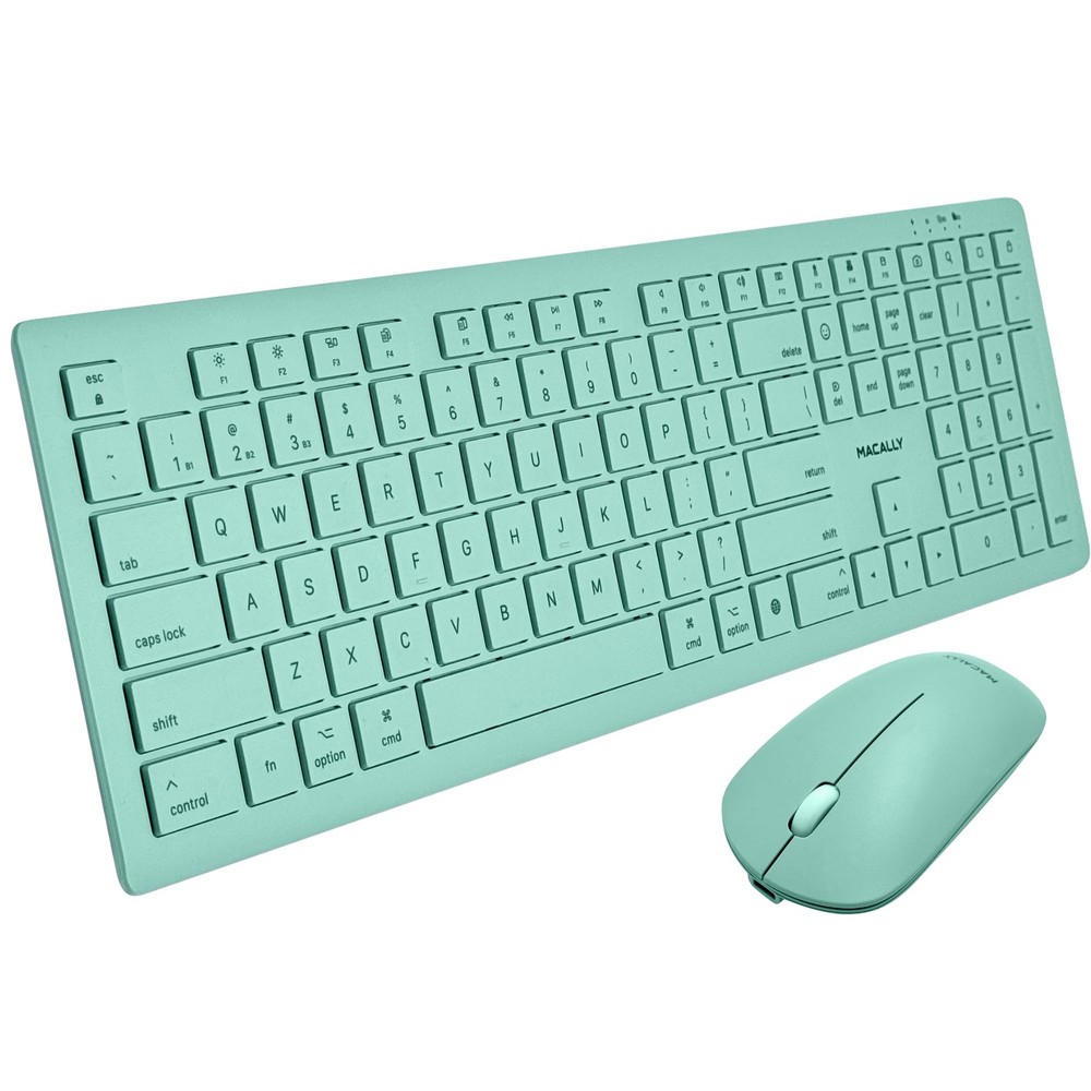 Macally Wireless Keyboard and Mouse Combo for Mac mini/Pro, iMac, MacBook, iP...