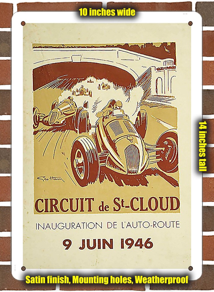 Metal Sign - 1946 St. Cloud Racing Program - 10x14 inches