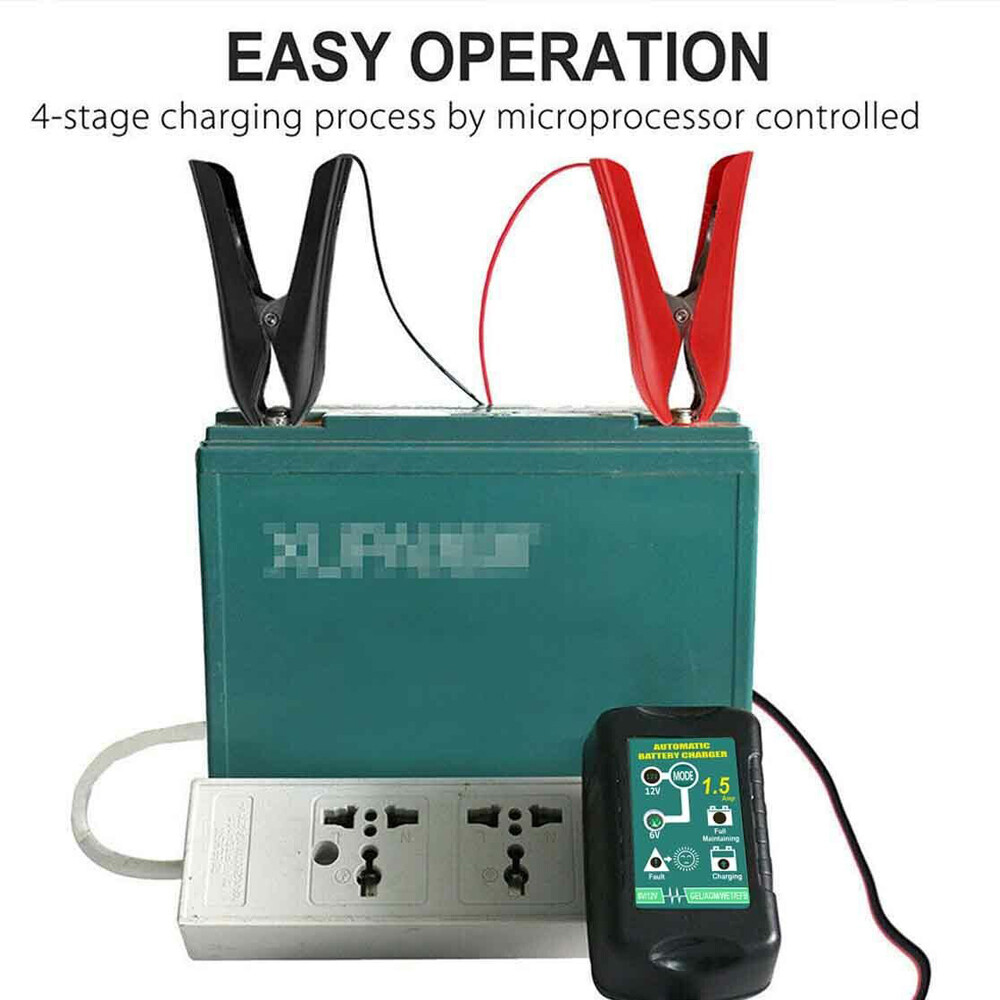 Automatic Battery Charger Maintainer Motorcycle Trickle Float For Tender 6V 12V