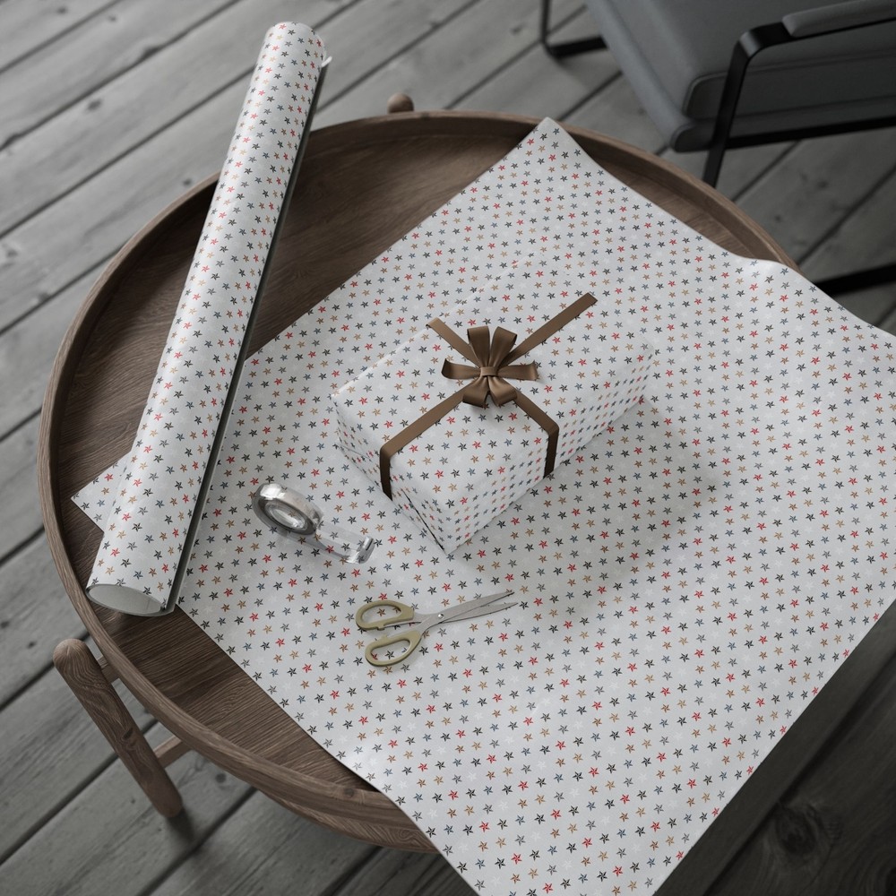 Light Grey With Star Pattern Wrapping Papers