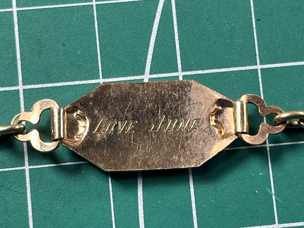 WWII Army Air Corps ID Bracelet Pilot Wings Named