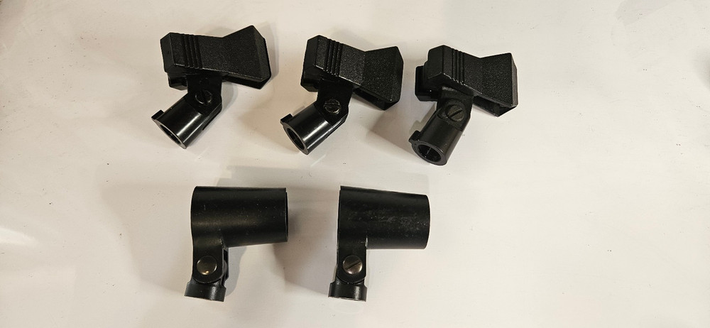 Vintage Threading Microphone Clip Clip On Mounts (5)