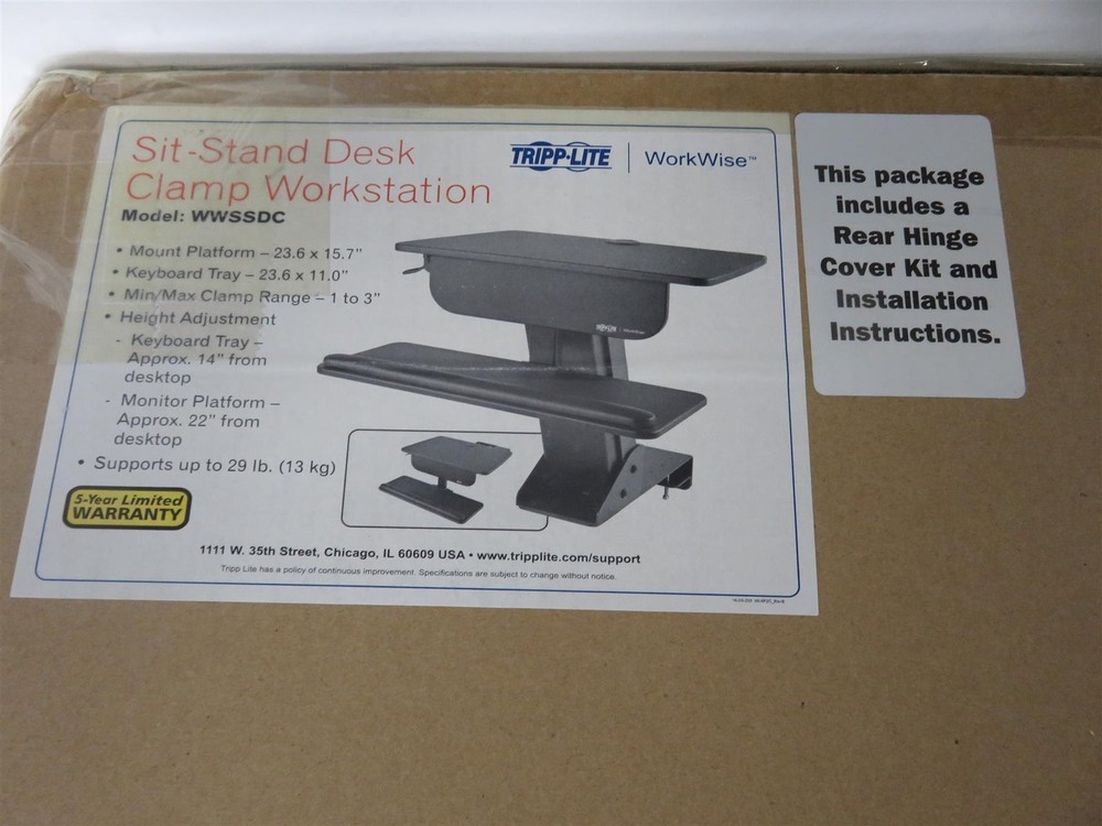 Tripp Lite WWSSDC WorkWise Height-Adjustable Sit-Stand Workstation