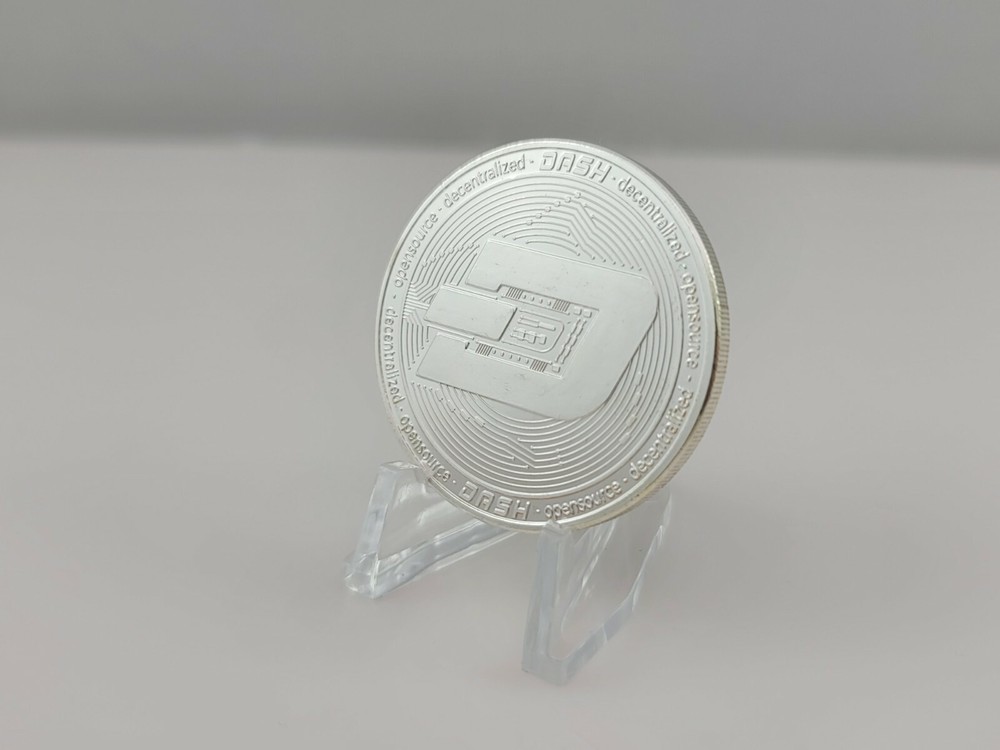 Crypto DASH Silver Tone Coin Token