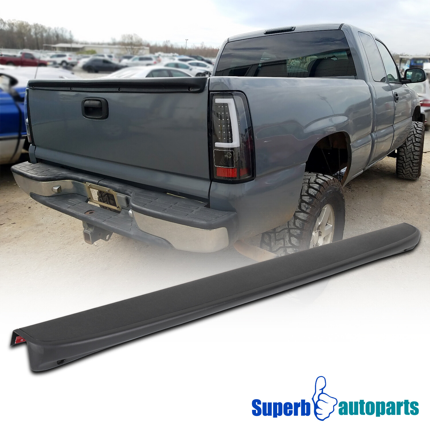 For 1999-2007 Chevy GMC Silverado Sierra Protector Tailgate Spoiler Cap