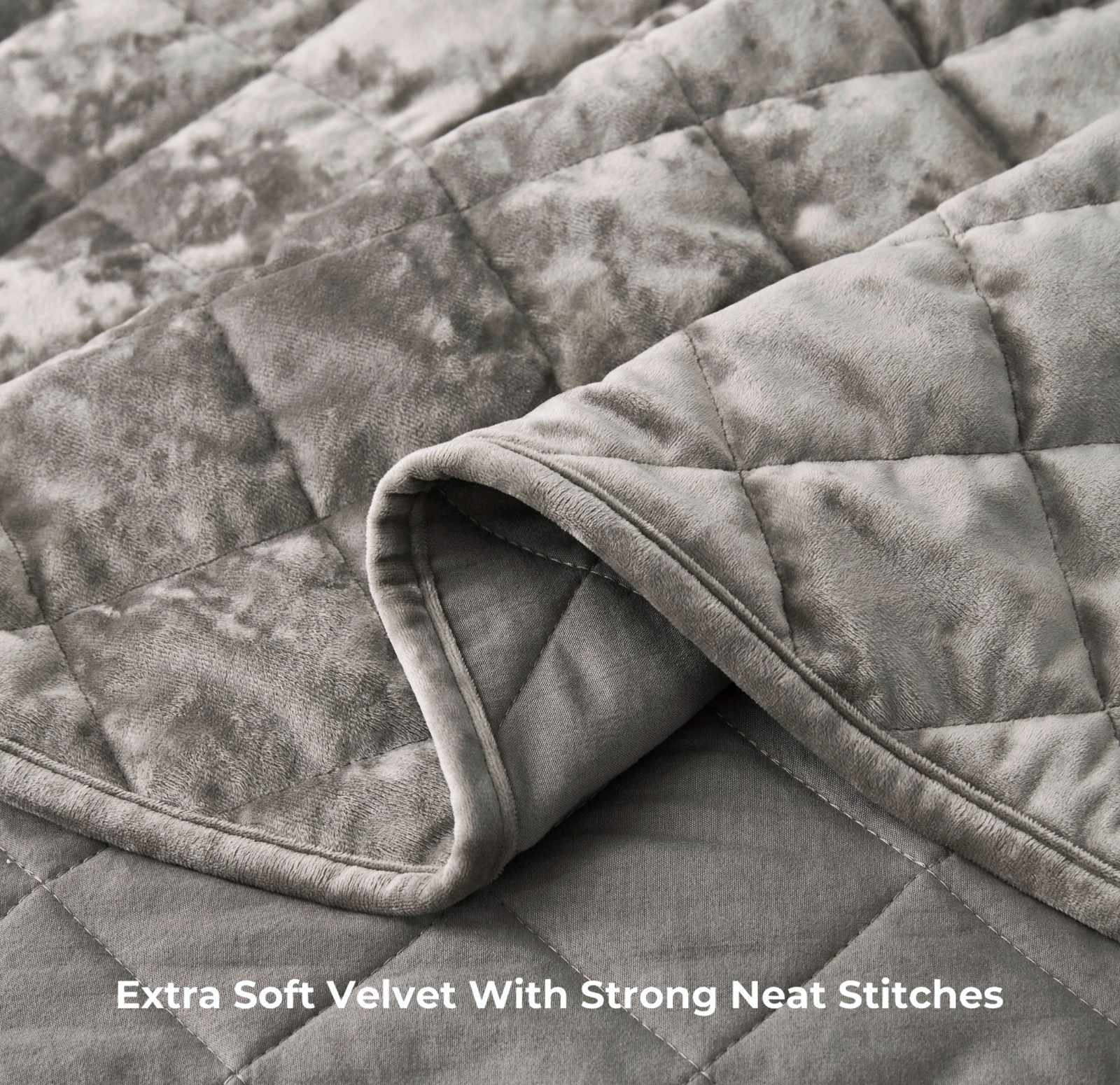 Chezmoi Collection Lux 3-Piece Diamond Stitch Plush Distressed Velvet Quilt Set