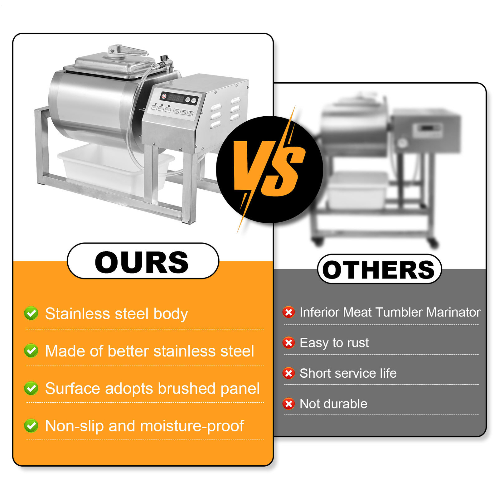 Meat Tumbler Marinator 18L Commercial Vacuum Marinating Mixer Machine New-