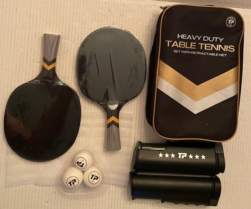 Table Tennis 2 Paddle Set with Retractable Net