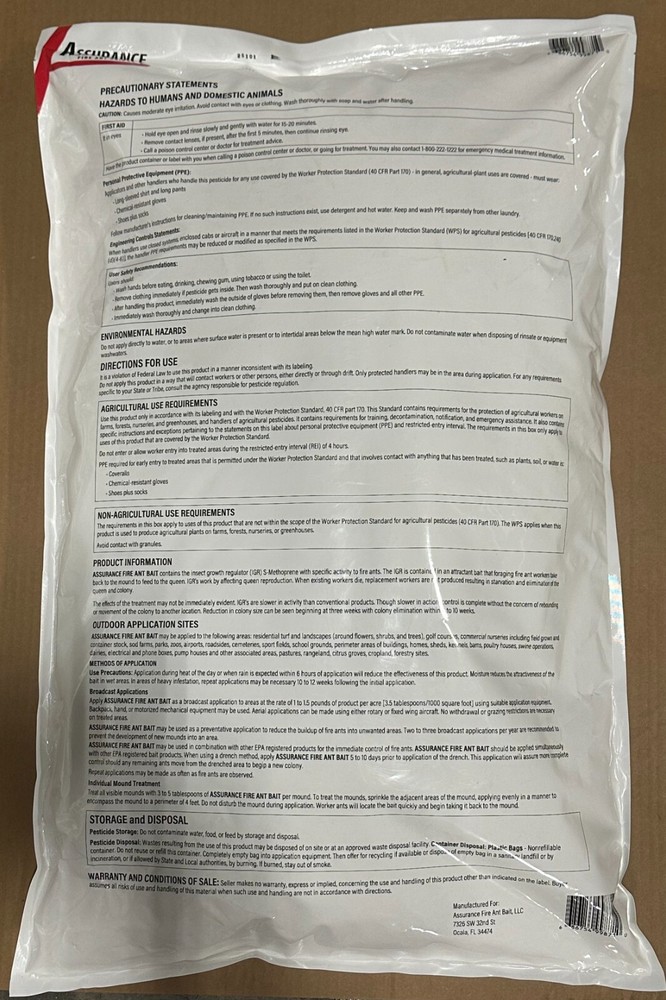 Assurance Fire Ant Bait - 25 Lb Bag