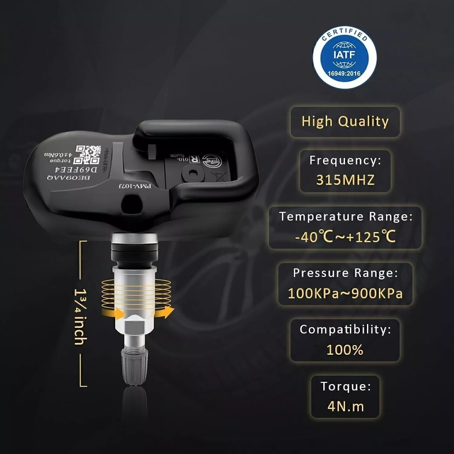 4x Tire Pressure Sensor TPMS 42607-33021 For Toyota Corolla Lexus PMV-107J New