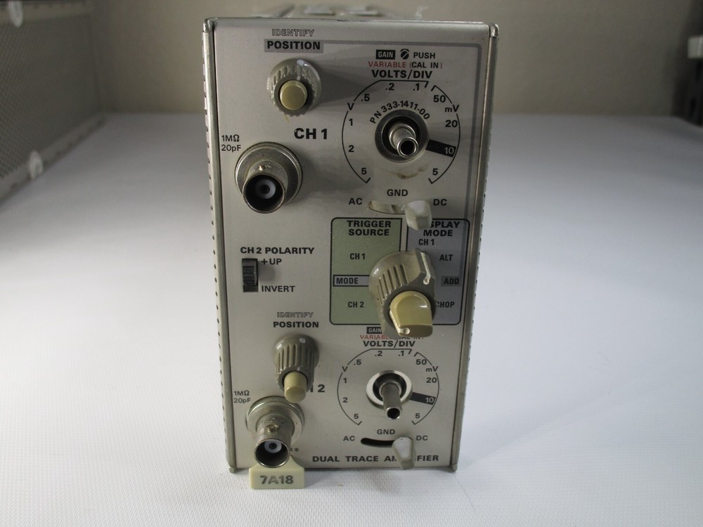 Tektronix Model 7A18 Dual Trace Amplifier Plug-In.