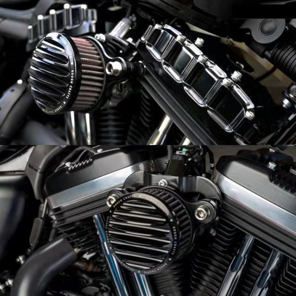 Air Cleaner Intake Filter Kit For Harley Sportster Iron XL 883 1200 72 48 88-Up