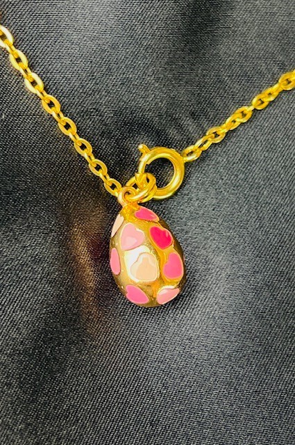 Joan Rivers Faberge Egg Charm Necklace