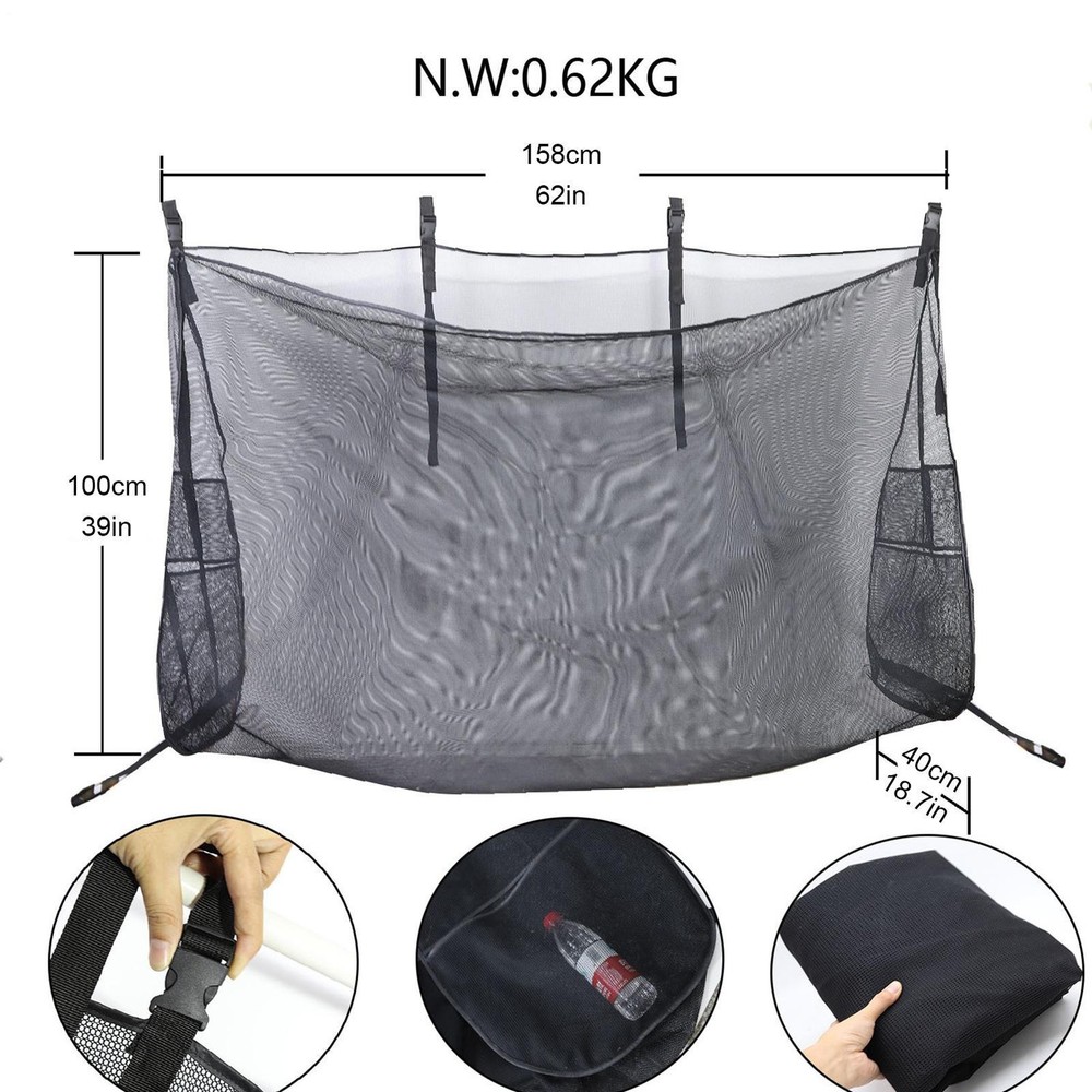 Heavy Duty Pool Float Toys Organizer Storage Bag,Adjustable Mesh Net