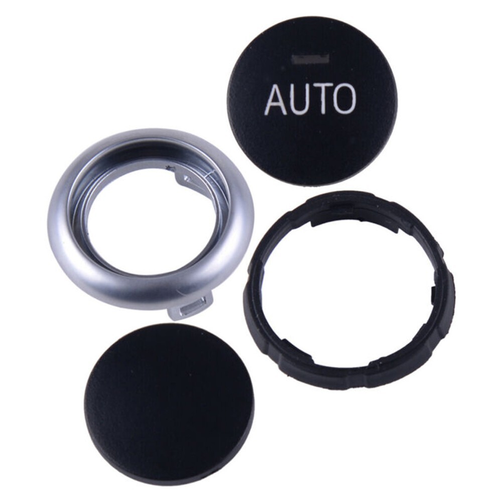 For-5 6 7 X5 X6 AC Climate Control Knobs Rotary Buttons Black+Silver