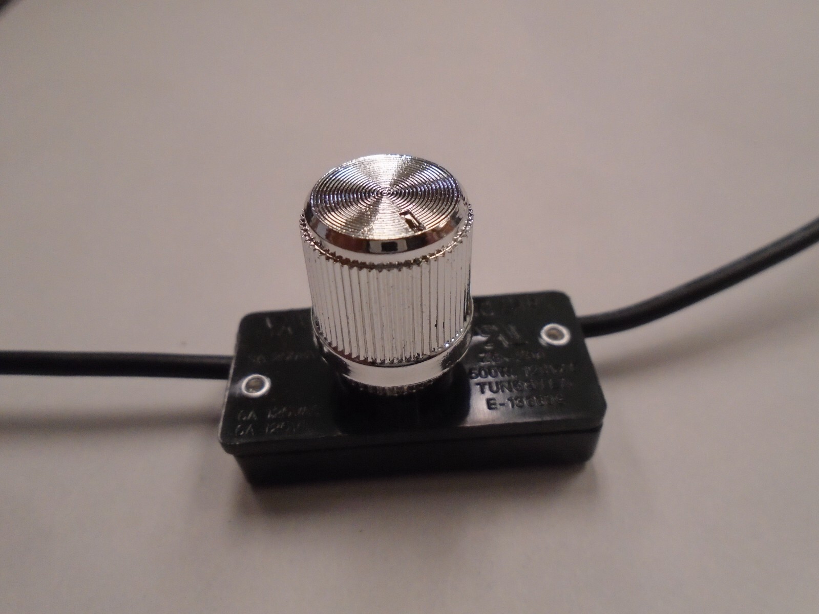 ZING EAR ZE-256 120V 500W ROTARY LAMP LIGHT DIMMER SWITCH NICKLE KNOB CALLIE-12