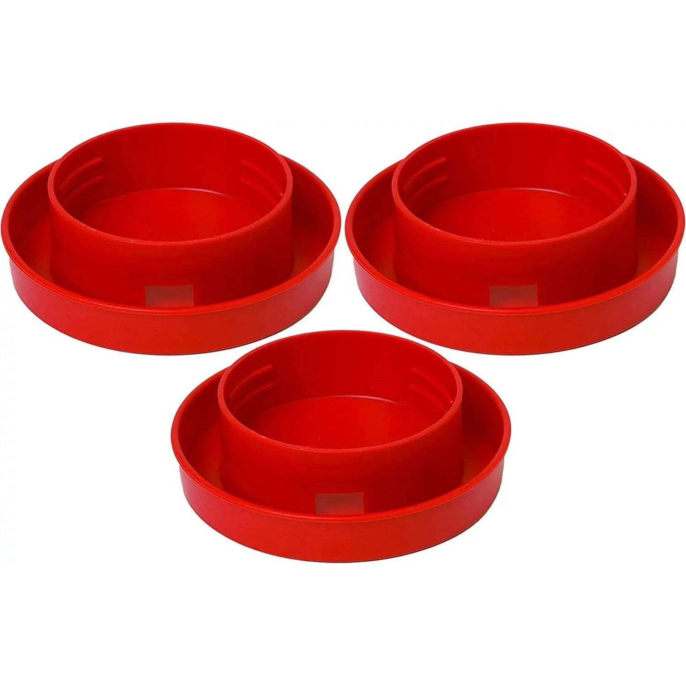 Little Giant Quail Waterer Base 1 Quart 3-Pack