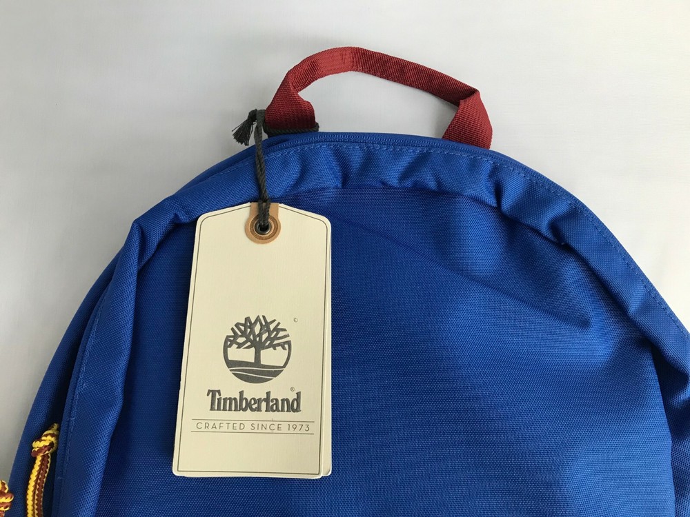 TIMBERLAND Backpack TB0A1CSE -454 Royal / Burgundy Basic Logo Backpack NWT