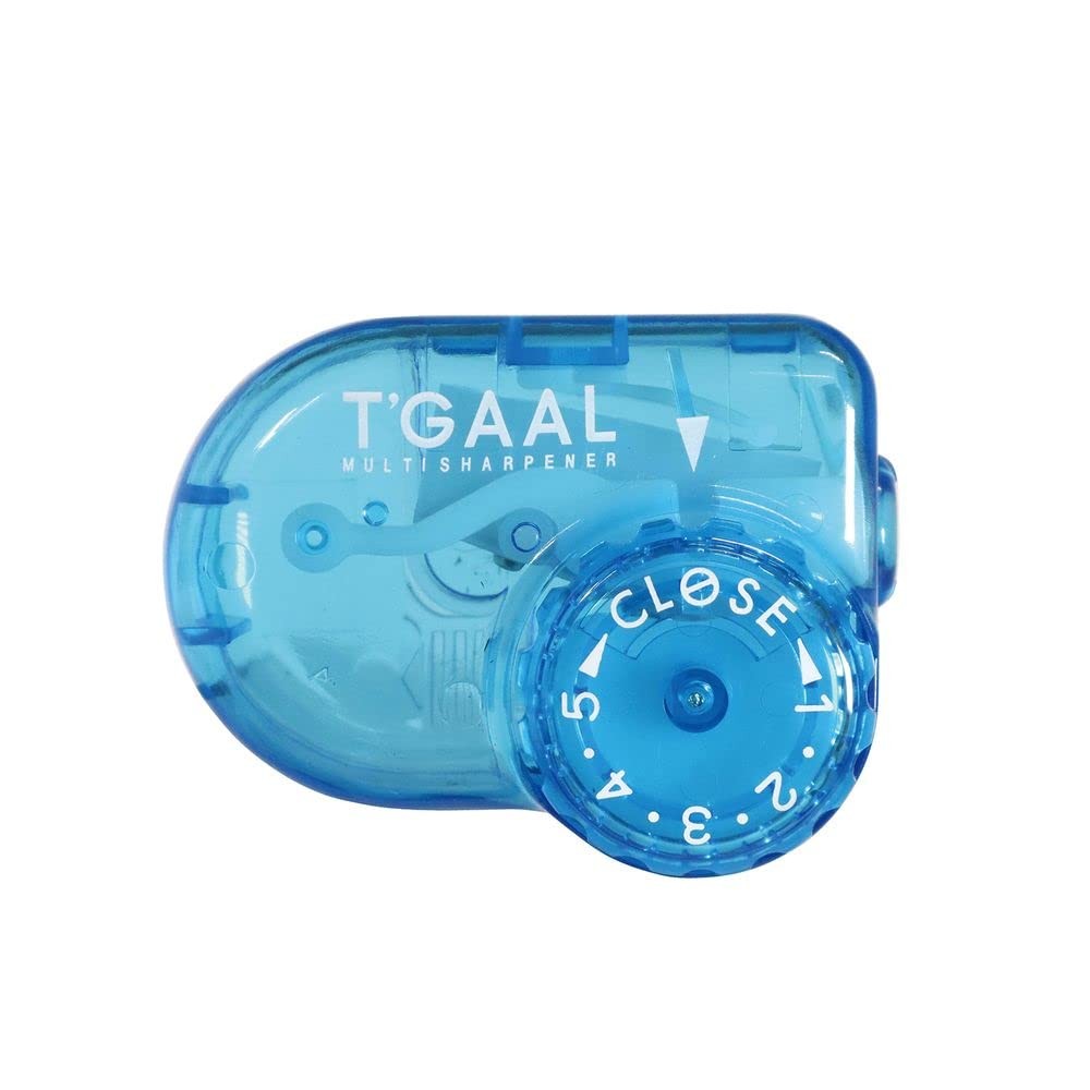 KUTSUWA STAD T'GAAL Angle Adjustable Pencil Sharpener, Translucent Blue