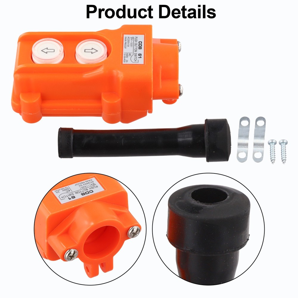 Compact Crane Push Button Switch COB61 with Sealed Rubber Cable Sleeve