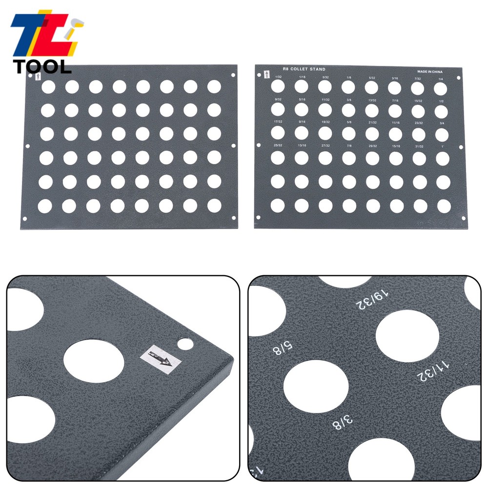 Maximize Tool Storage: 48 Hole R8 Collet Rack for 0.98" Diameter