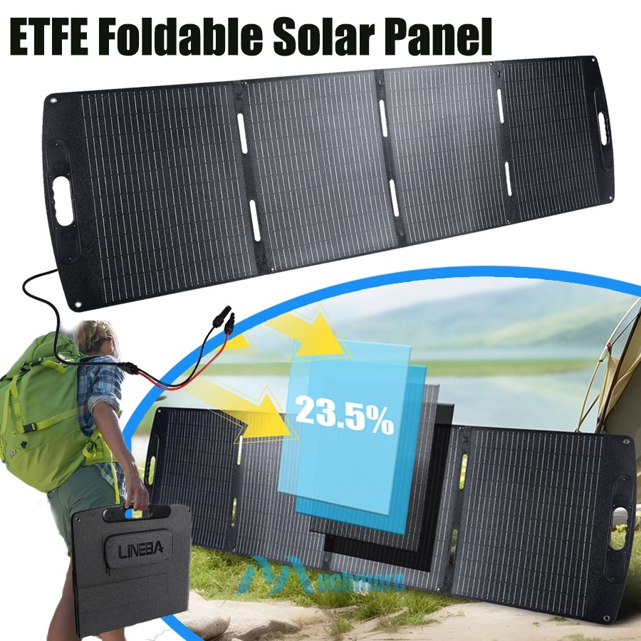 200W Foldable Mono Solar Panel & Charge Controller+Power Inverter for RV Camper