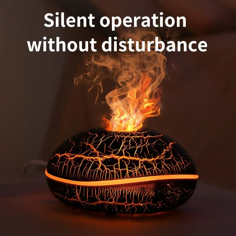 LED Light Aromatherapy Diffuser Aroma Essential Oil Air Humidifier Crack Pattern