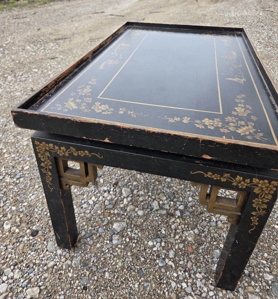 Gilded Chinoiserie Style Side Table