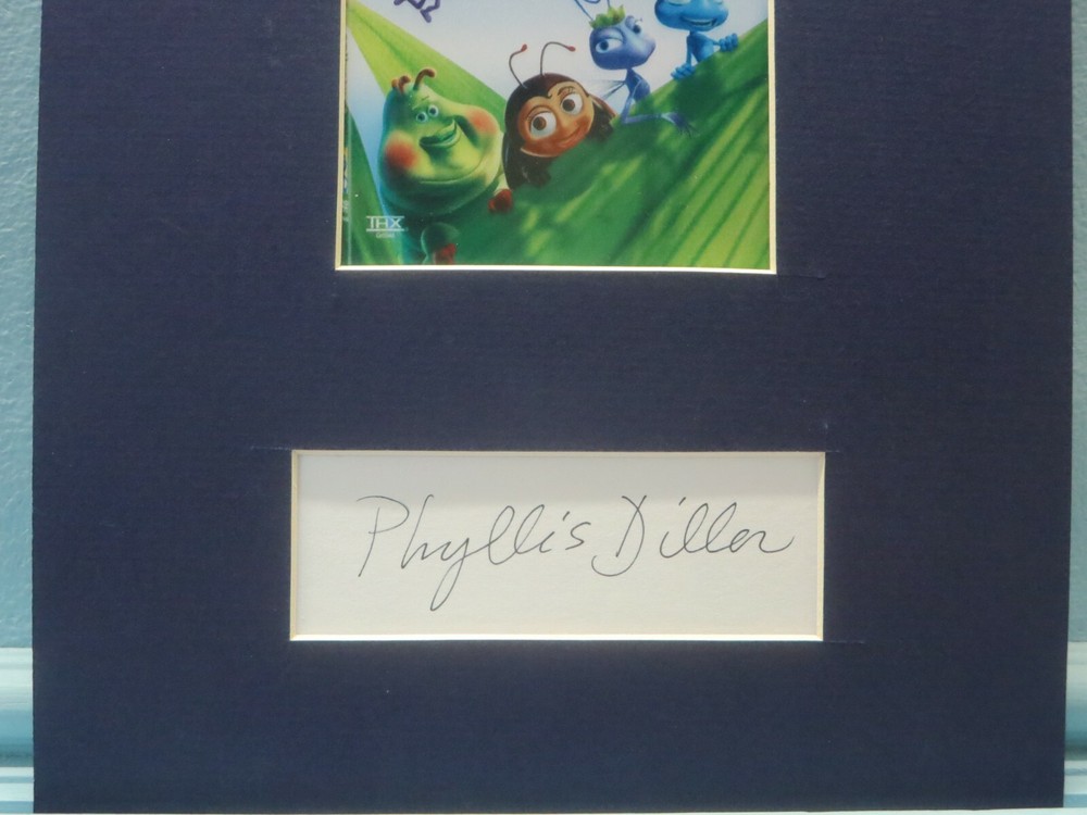 "A Bug's Life" and Phyllis Diller autograph as Queen