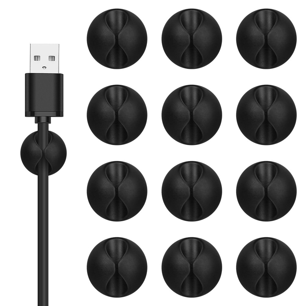 Flezoo Cord Holder Cable Clips, 12PCS