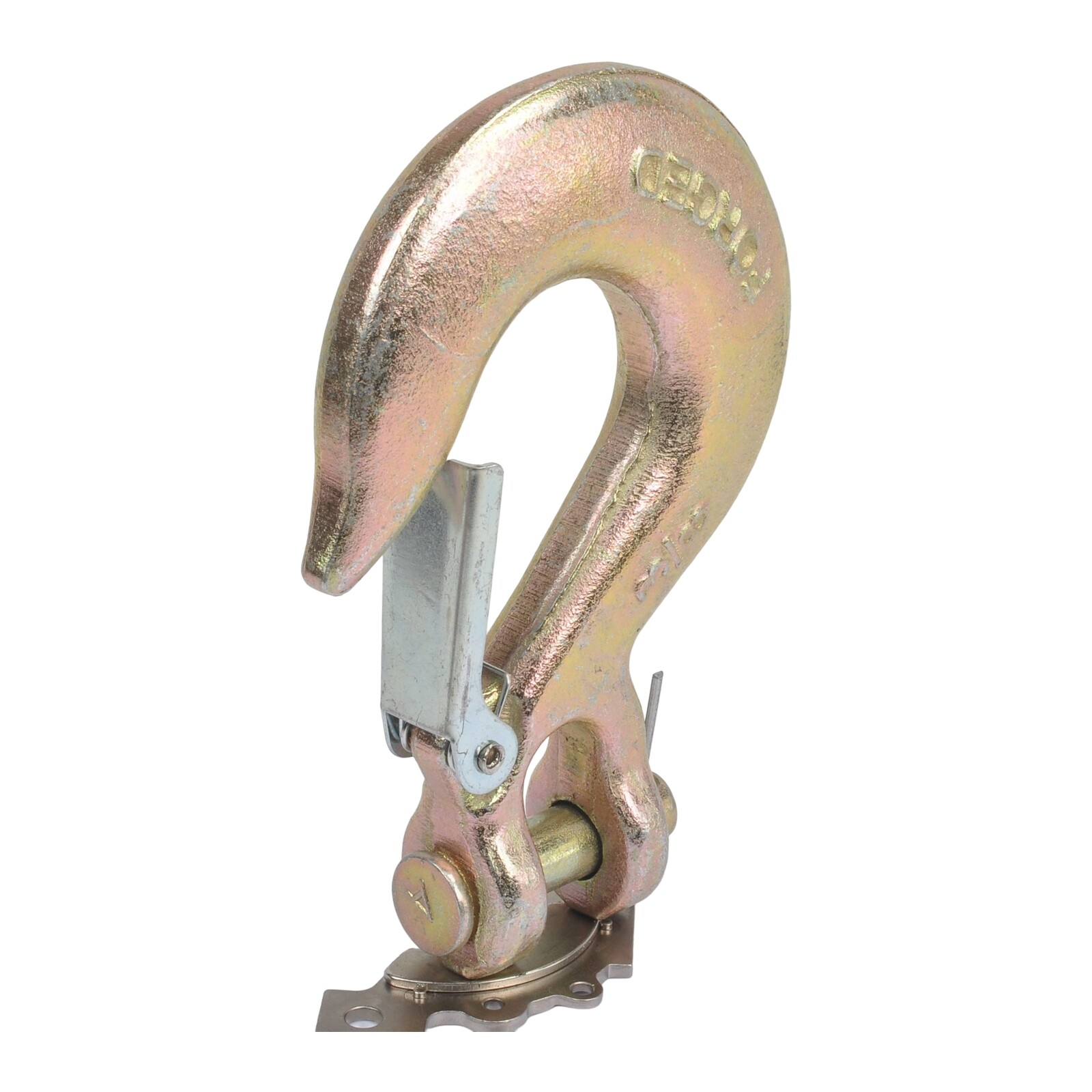 (2) 3/8" Grade 70 Steel Heavy Duty Forged Clevis Slip Hook With Safety Latch