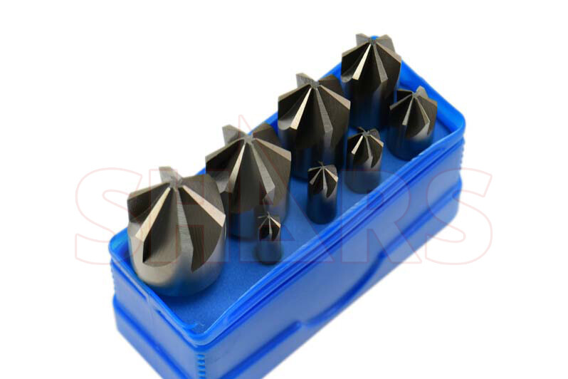 Shars 8 Pcs 82 Degree 6 Flute HSS Machine Countersink Set New #}