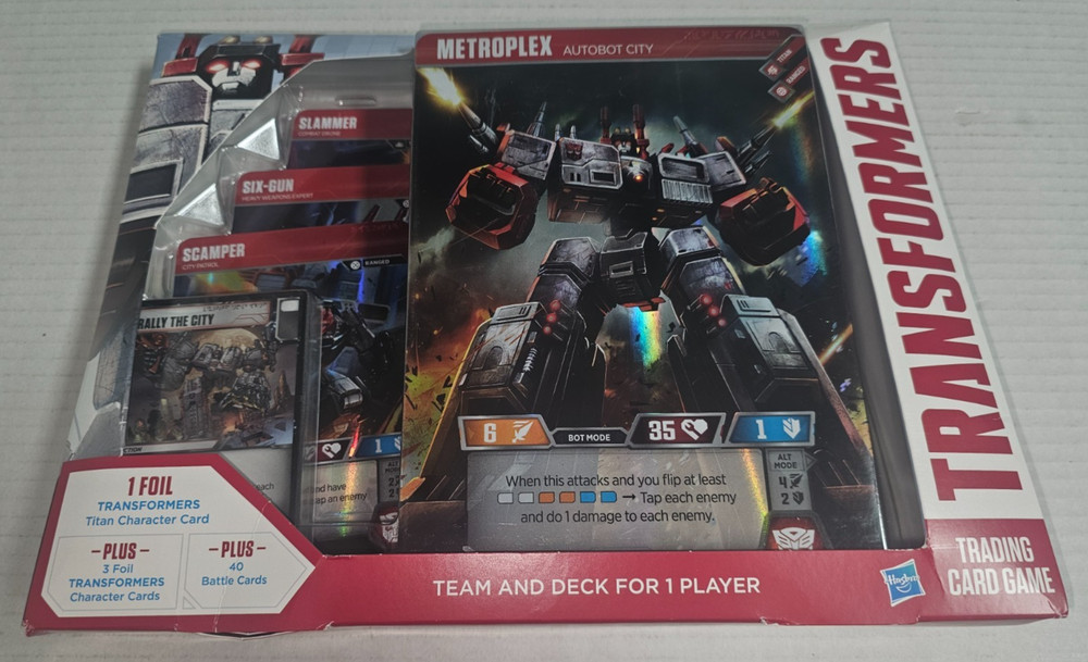Hasbro Transformers TCG Team & Deck Single Player Starter Metroplex New Sealed