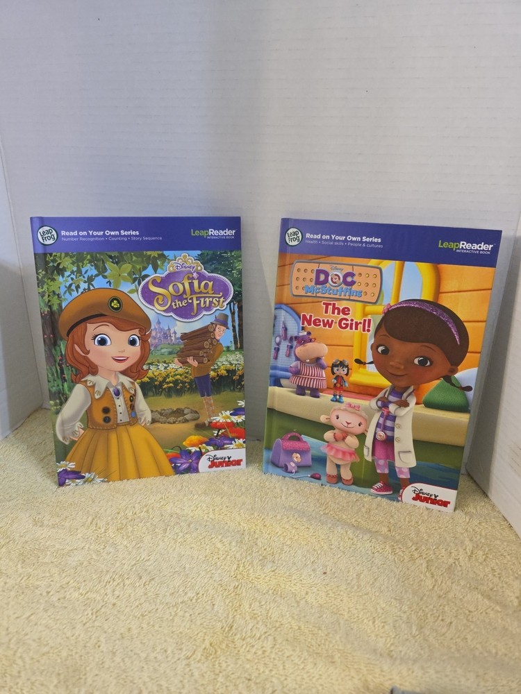 Leap Frog Leap Reader Disney Reader Books New Doc Mcstuffins & Sofia The First