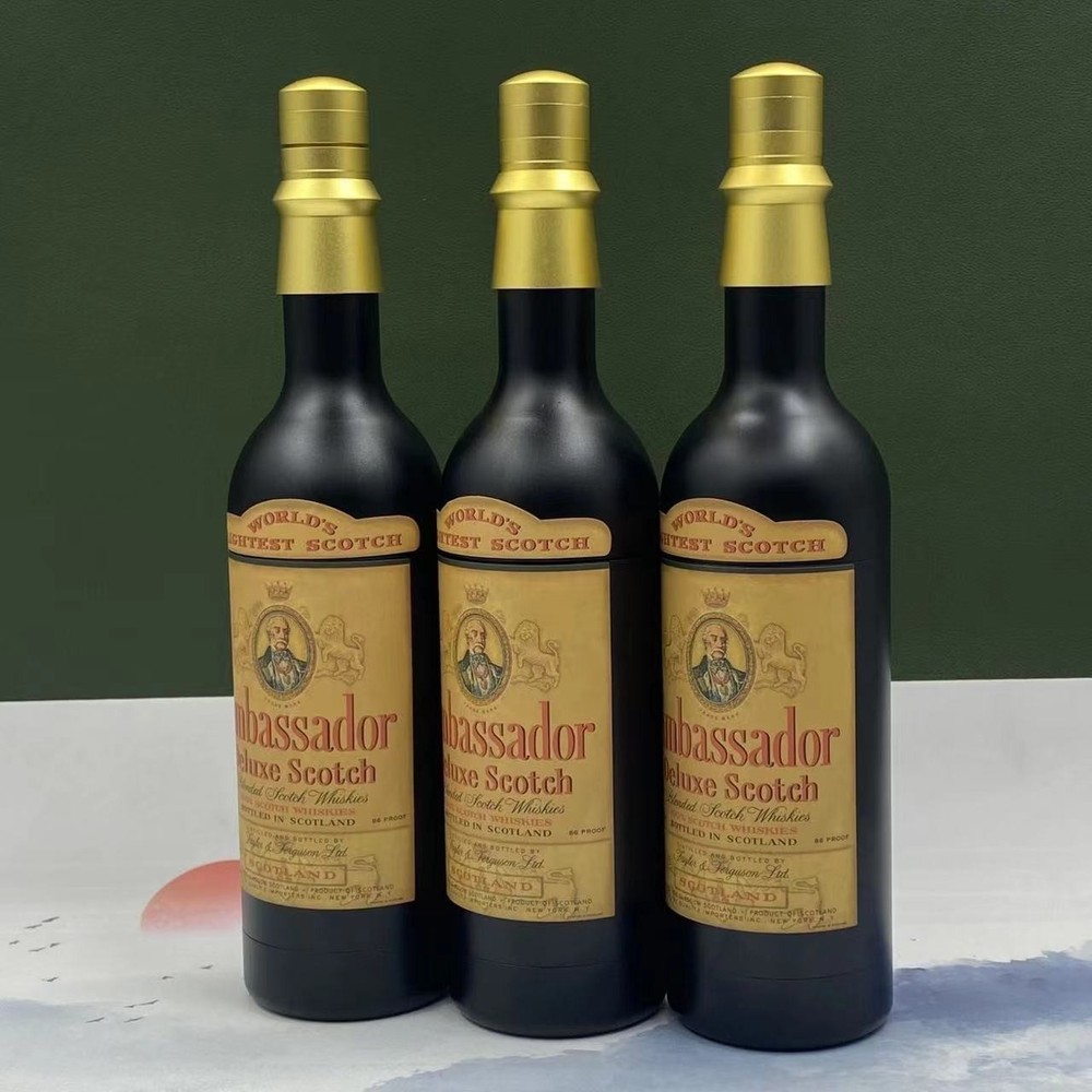 Creative Wine Bottle Cigarette Dispenser Storage Case Box With Lighter