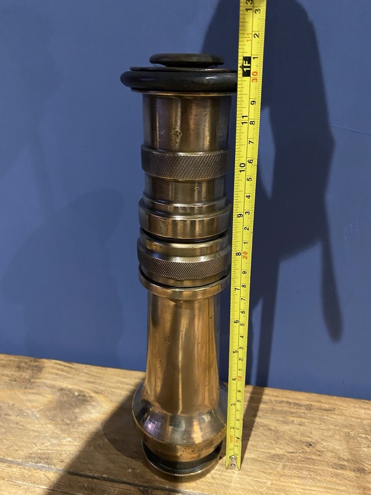 Antique Solid Brass Fire Hose Nozzle