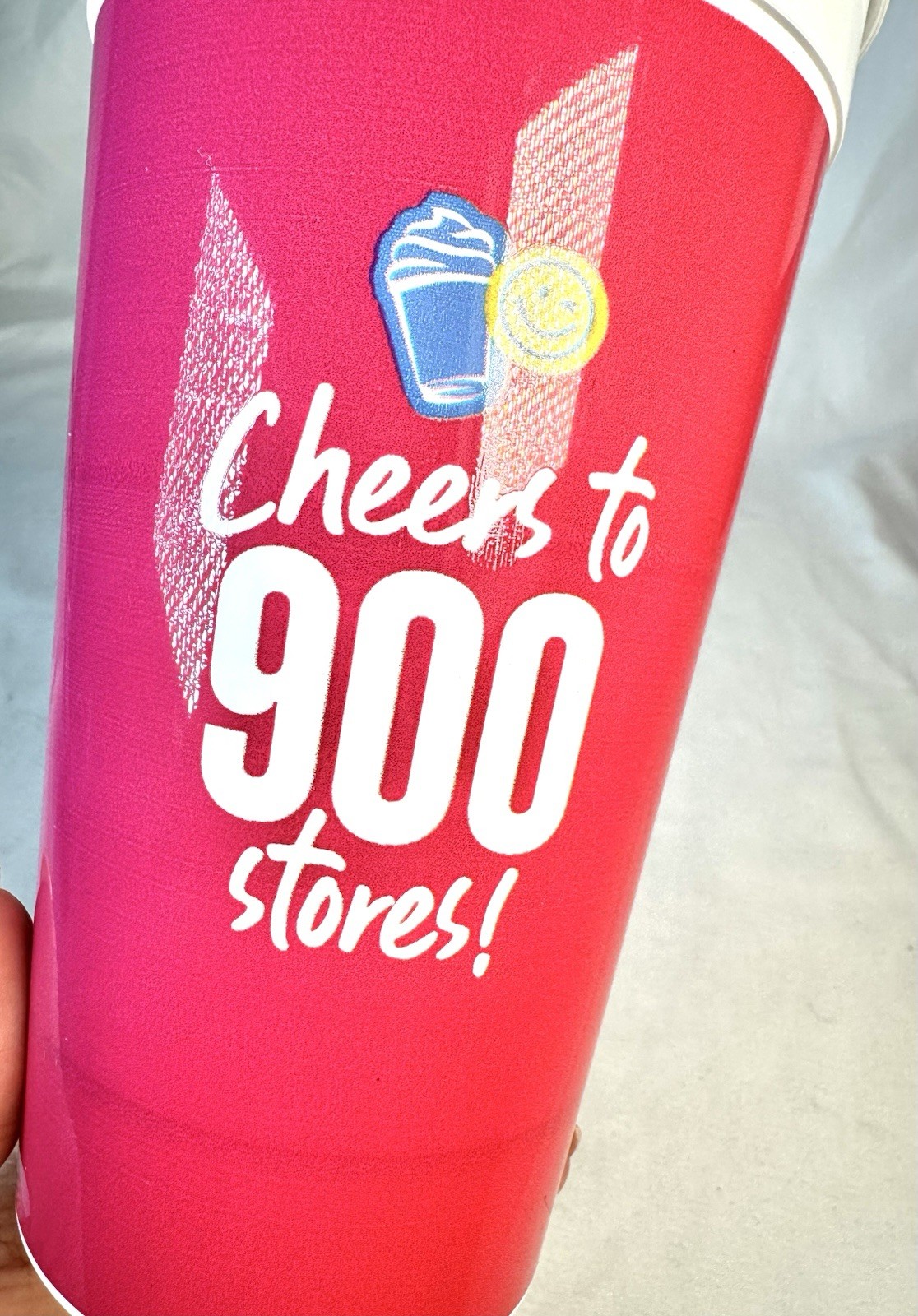 Scooter's Coffee Collectible Red Cup Cheers 32oz, 2 Stickers And A Straw Topper