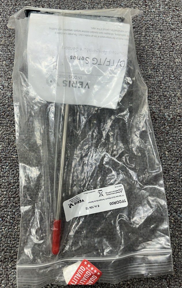VERIS TFDDR00 Duct Mount Temperature Sensor 8"