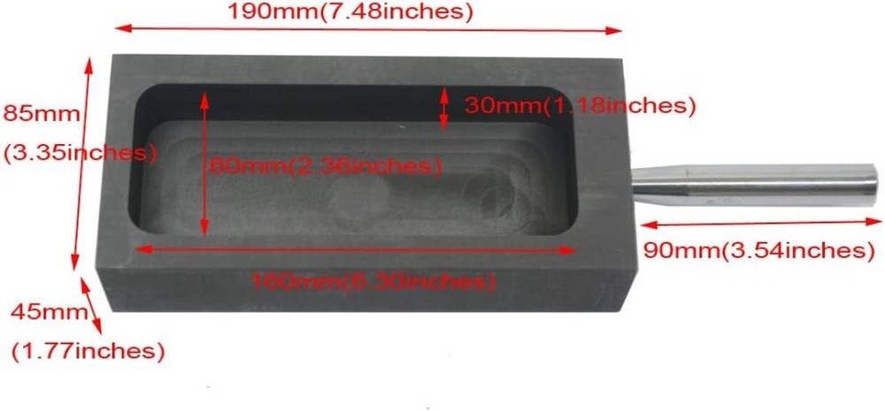 Gold Silver Graphite Ingot Mold Casting Refining