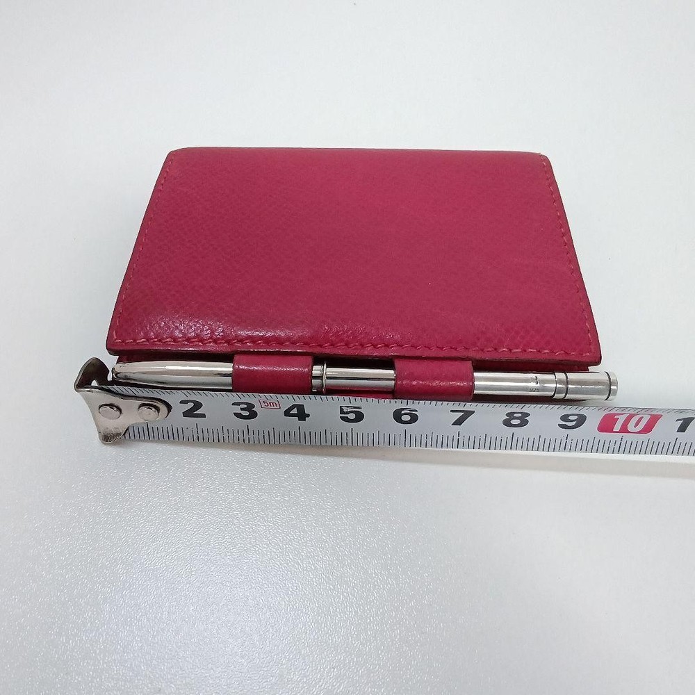Used HERMES red leather notebook cover