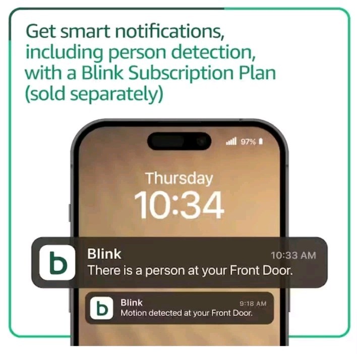 Blink Smart Video Doorbell Camera System Wireless Battery Operated W Sync Module