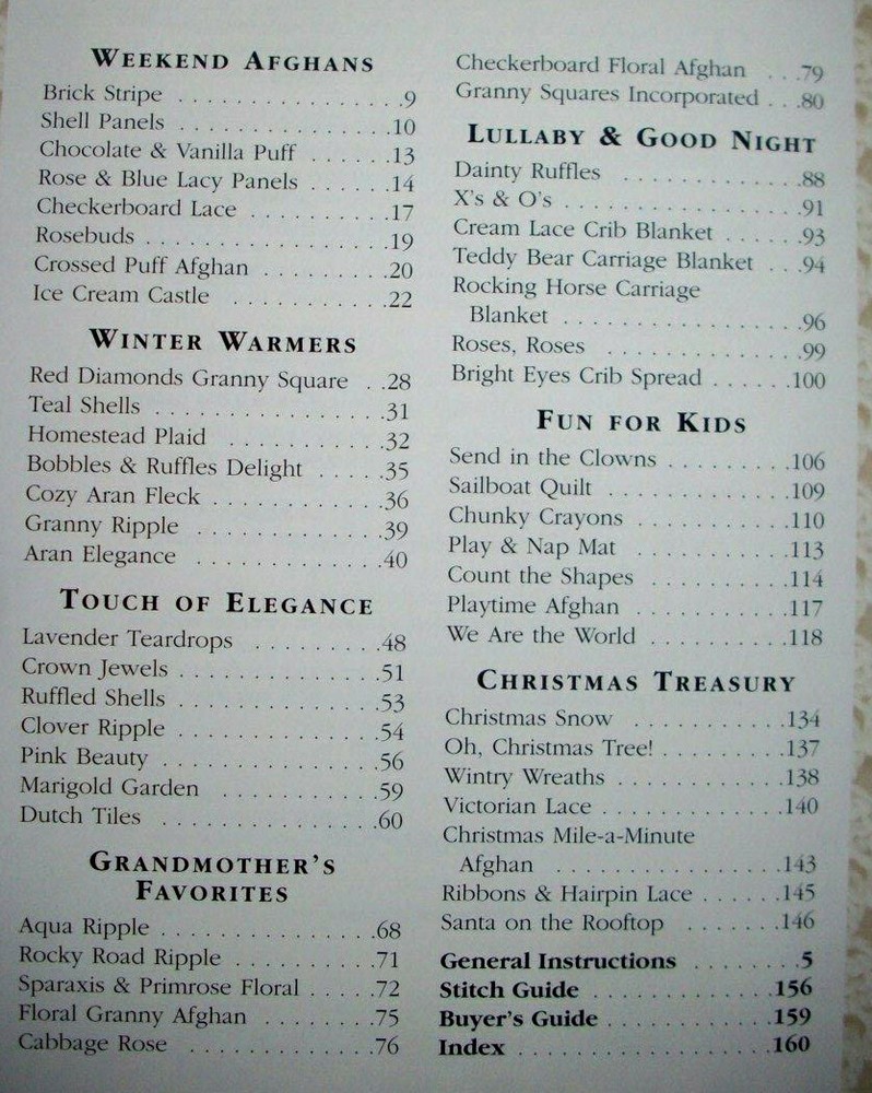 Hooked on Afghans crochet patterns 50 designs holidays